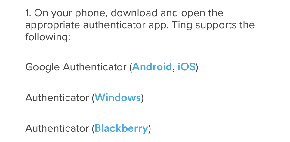 Download an authenticator app